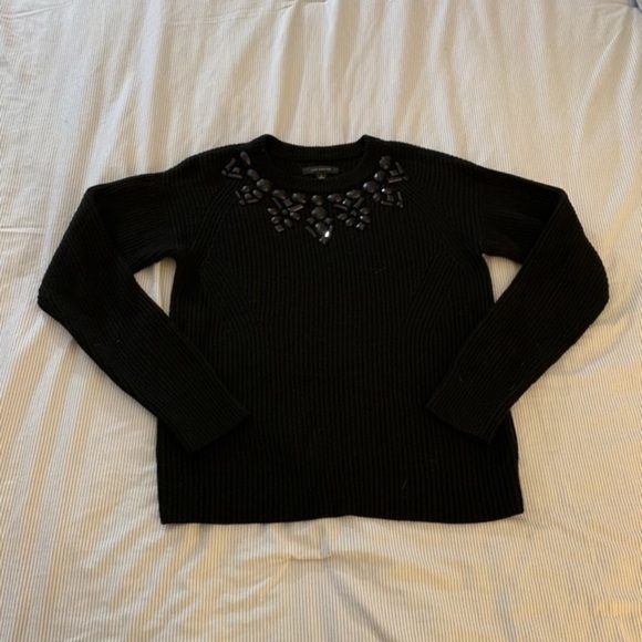 Ann Taylor Women's Black Midnight Flake Sweater - Picture 5 of 9